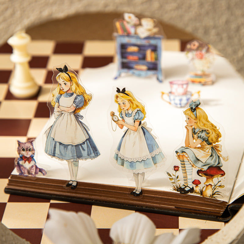 Alice 50 sheets pre-cut PET sticker book (TZB26040706)