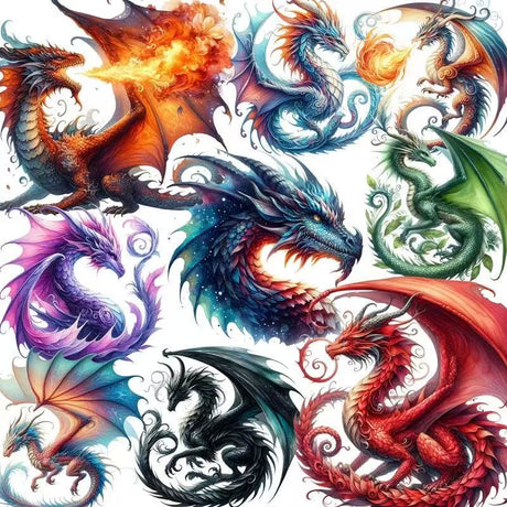 20pcs dragon sticker (S26041301)