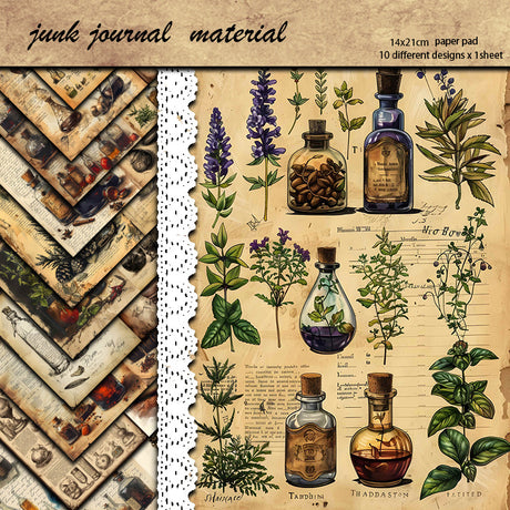 10pcs botanical Lab paper pack (P26061704)