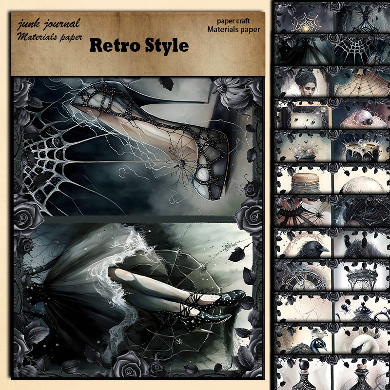 12pcs dark gothic paper pack(p26052207)