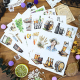 A5 size flower pre-cut sticker book (TZB25101602)