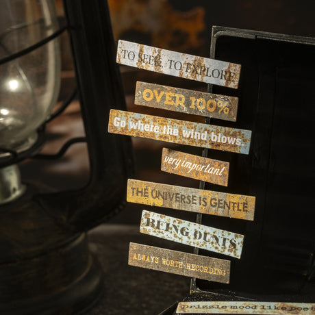 100pcs traces of time words sticker box (S25052808)