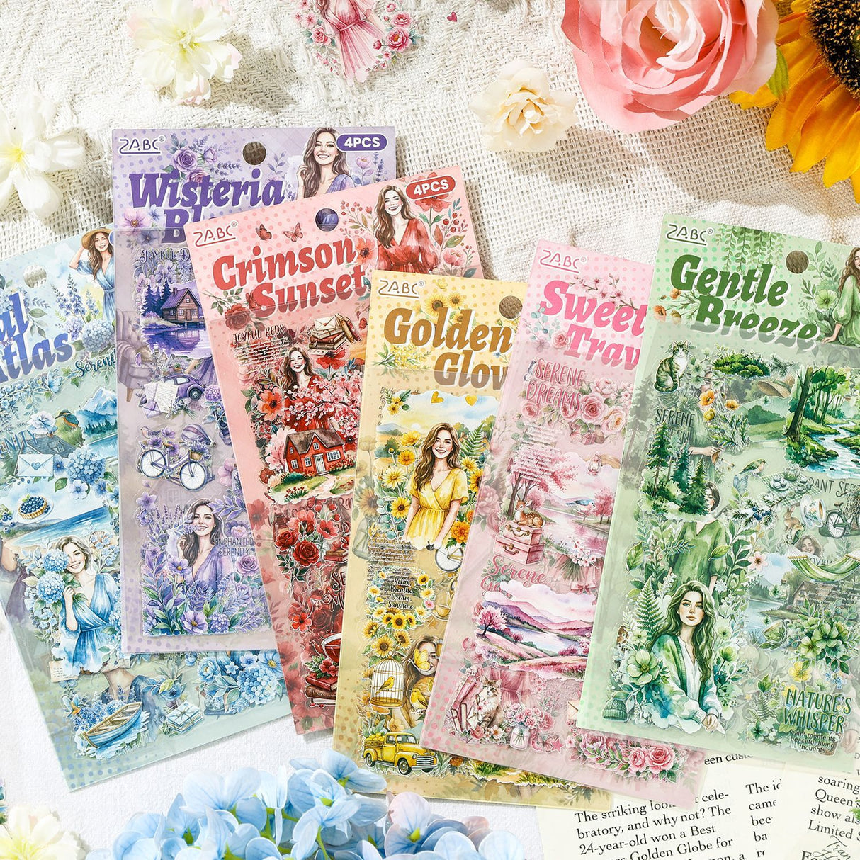 4sheets flower sticker pack(S26052107)
