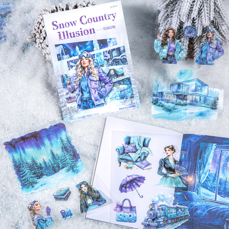 20pcs snow country sticker book (TZB25110612)