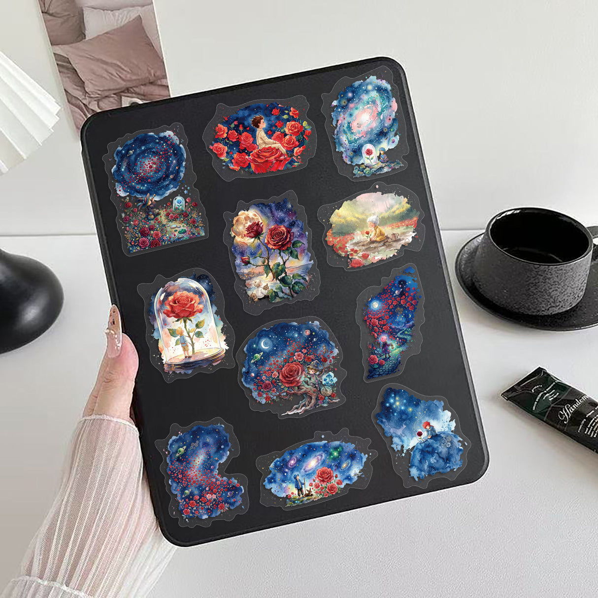 50pcs galaxy rose sticker pack(S26062703)