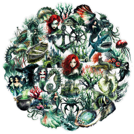 50pcs dark sea mermaid (S26030602)