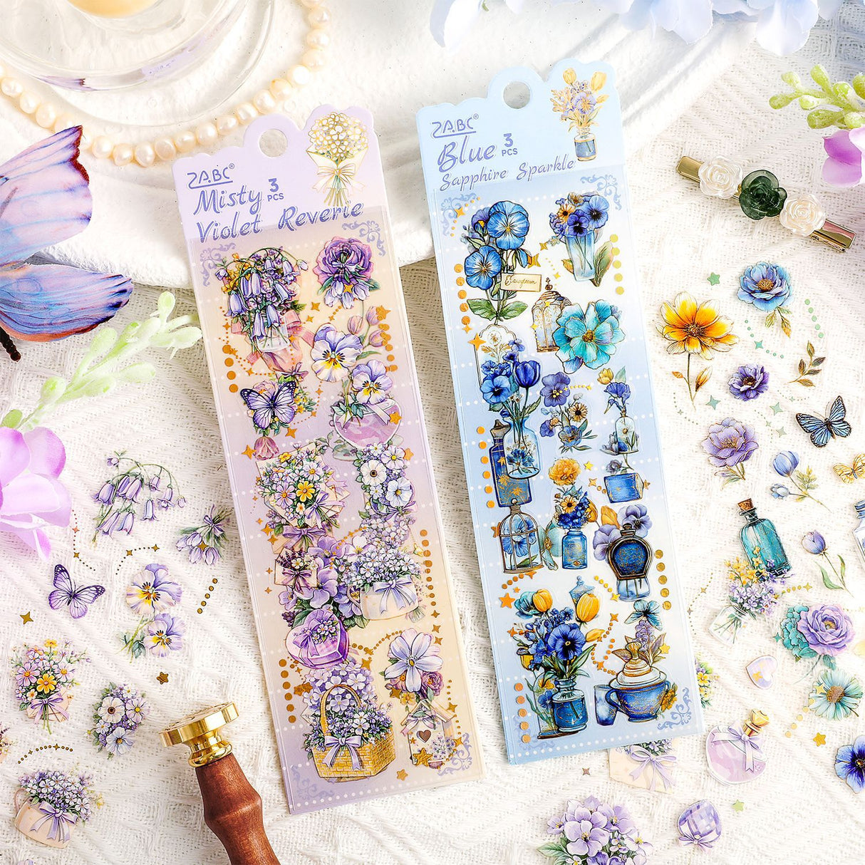 6sheets flower pre-cut sticker pack(S26052906)