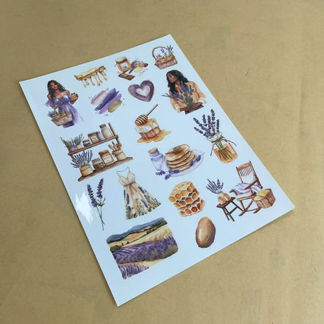 1pc A5 size honey pre-cut sticker sheet (S25112405)