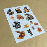 1 sheet Beekeeper pink A5 PET pre-cut sticker (S25112410)