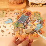 3pcs autumn view papercraft sticker pack(S26071107)