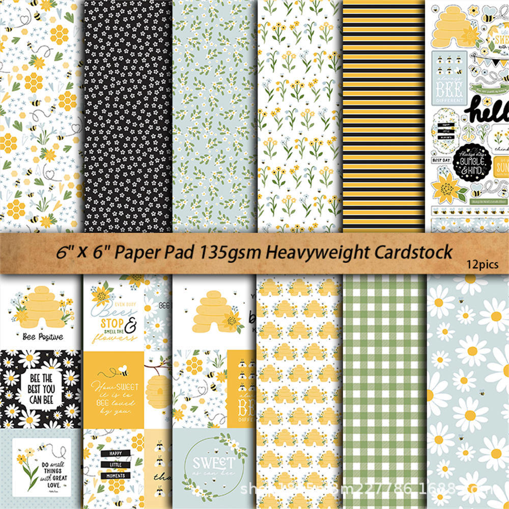 12pcs bee paper pack (P26061708)