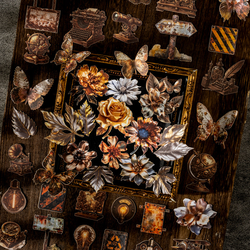 20pcs vintage metal collection sticker pack (S25081802)