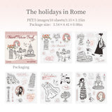 10sheets travel pre-cut sticker book(TZB26041503)