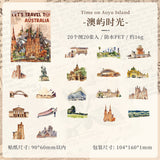 20pcs travel country sticker pack (S26032303)