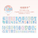 1 roll numbers pre-cut tape (T26040803)
