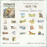 20pcs travel country sticker pack (S26032303)