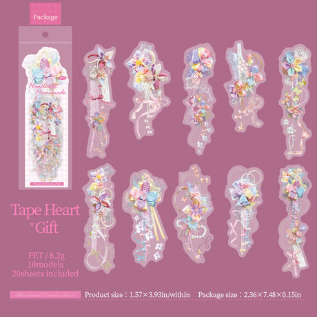 20pcs flower sticker pack(S26062303)