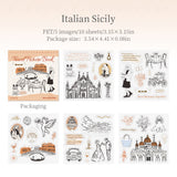 10sheets travel pre-cut sticker book(TZB26041503)
