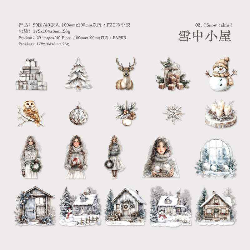 40pcs christmas PET-sticker pack (S25102803)