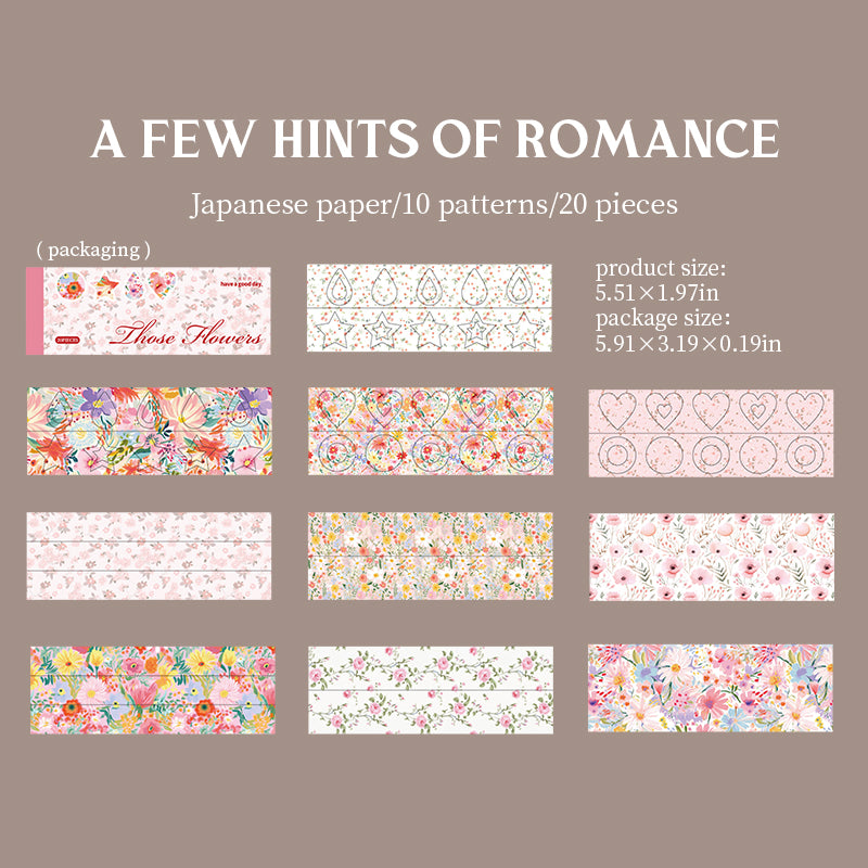 Floral washi-sticker book 20pcs