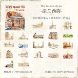 20pcs travel country sticker pack (S26032303)