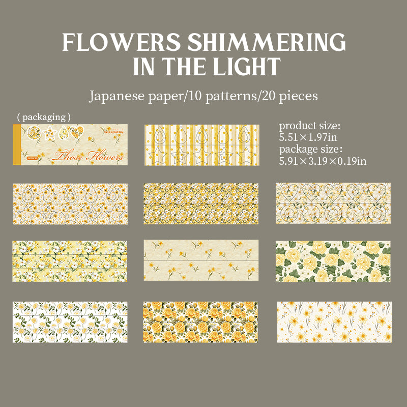 Floral washi-sticker book 20pcs