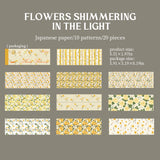 Floral washi-sticker book 20pcs
