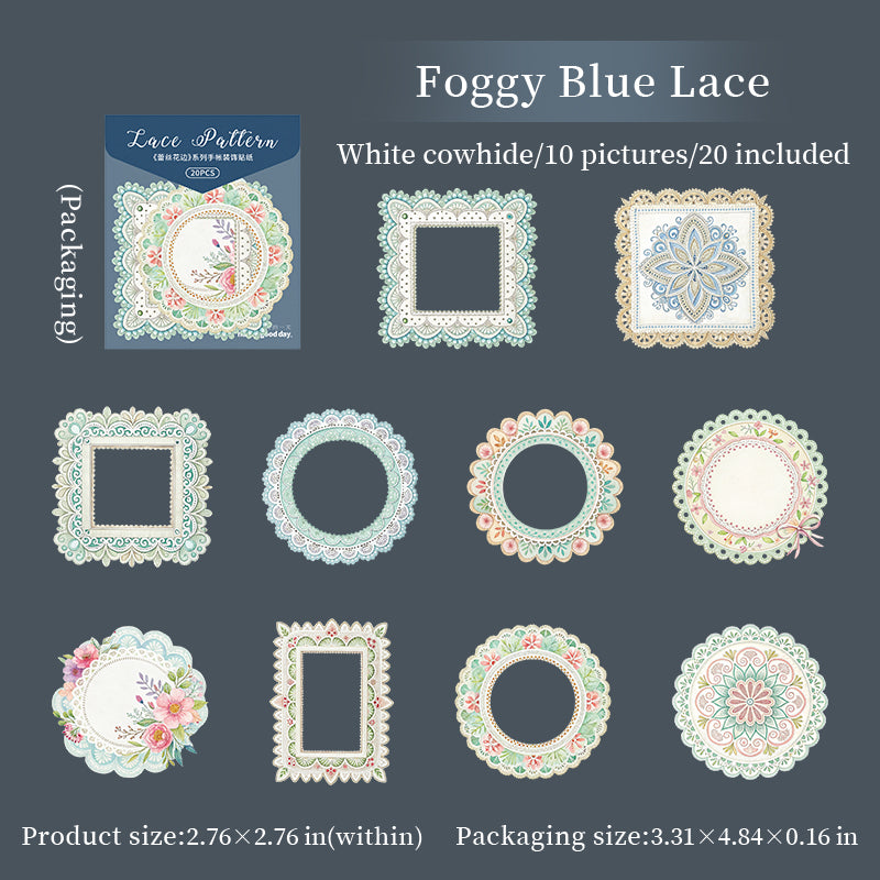 20pcs lace stickers sticker pack (S25091703)
