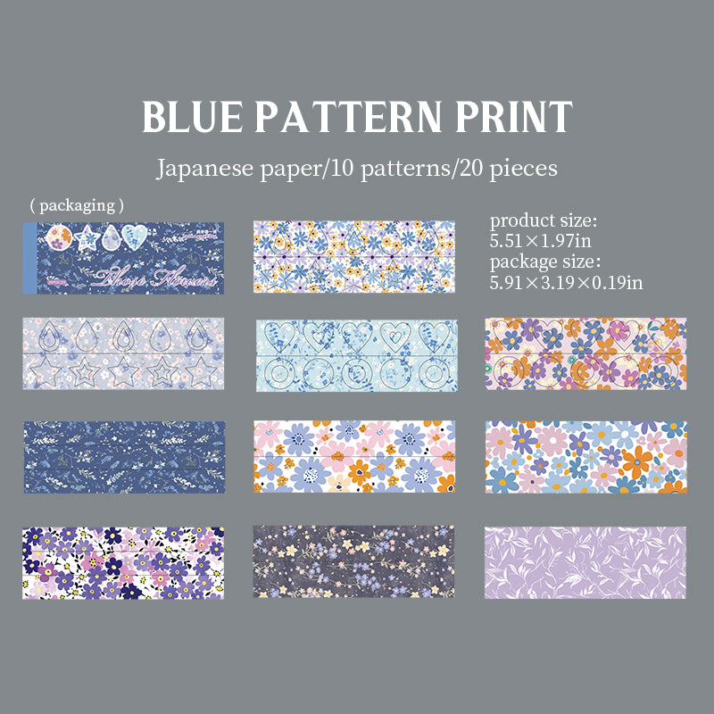 Floral washi-sticker book 20pcs