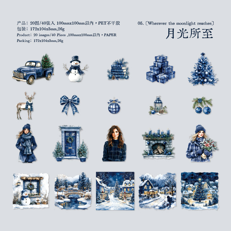 40pcs christmas PET-sticker pack (S25102803)