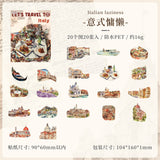20pcs travel country sticker pack (S26032303)