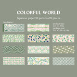 Floral washi-sticker book 20pcs