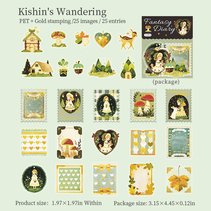 25pcs fantasy diary sticker pack (S26032403)