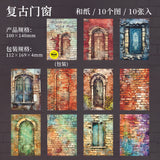 10pcs the art of brick walls washi-sticker pack (S25053006)
