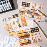 10sheets leisure holiday paper+card+PET sticker book (TZB25102112)