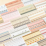 16 ark kant PET+washi stickerbok (TZB26030305)