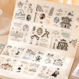 10sheets travel pre-cut sticker book(TZB26041503)