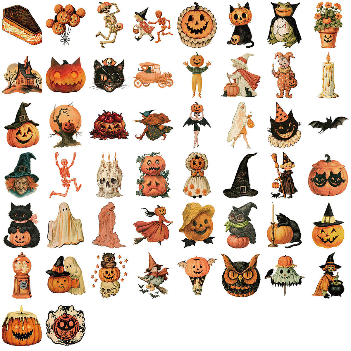 50pcs halloween sticker pack(S26090101)