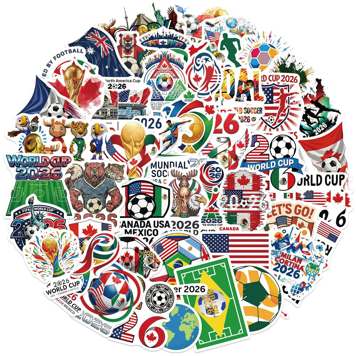 50pcs world cup sticker pack(S26032703)