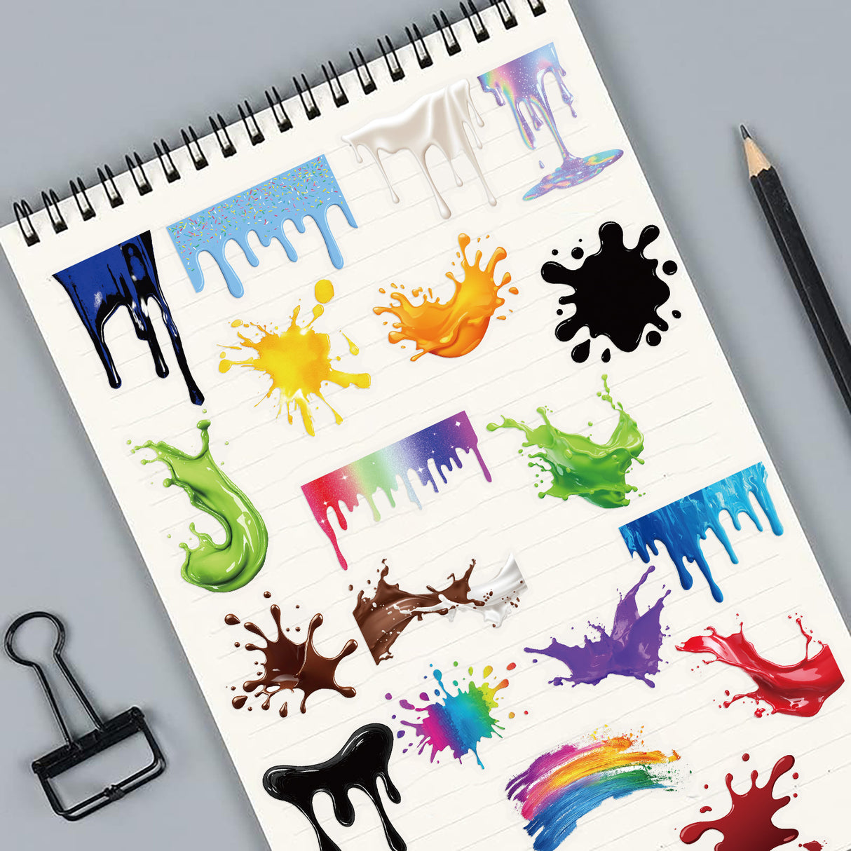 50pcs dripping sticker pack(S26041509)