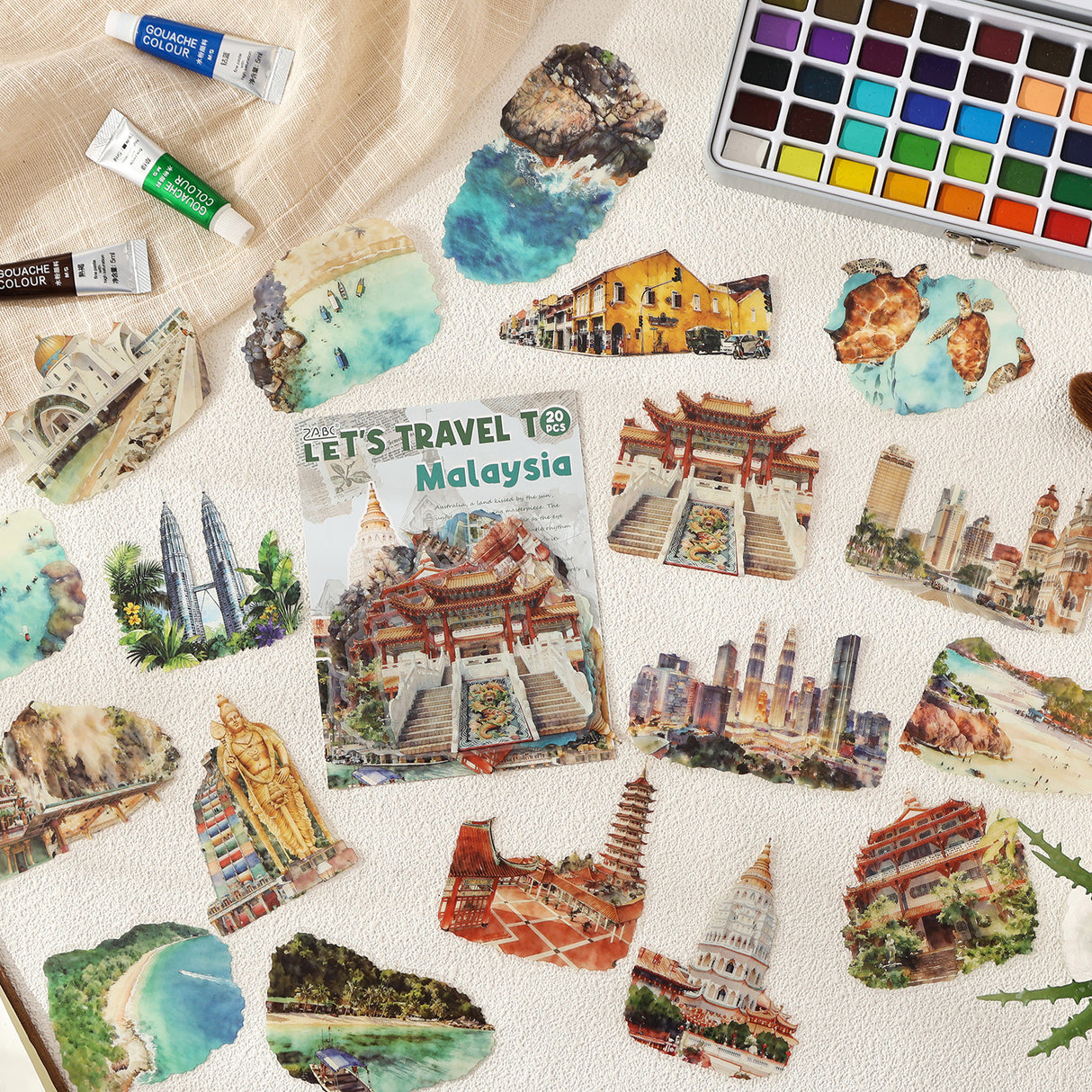 20pcs travel country sticker pack (S26032303)