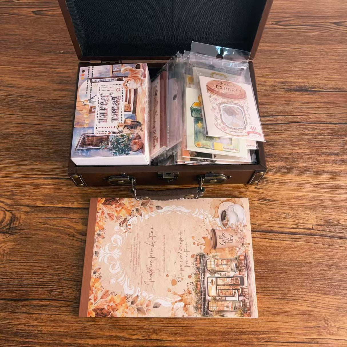 Coffee bundle with wooden suitcase(A260405)
