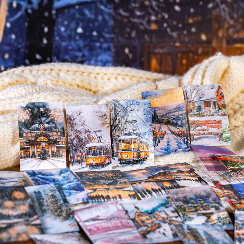 50pcs winter country mini sticker book (S25110614)