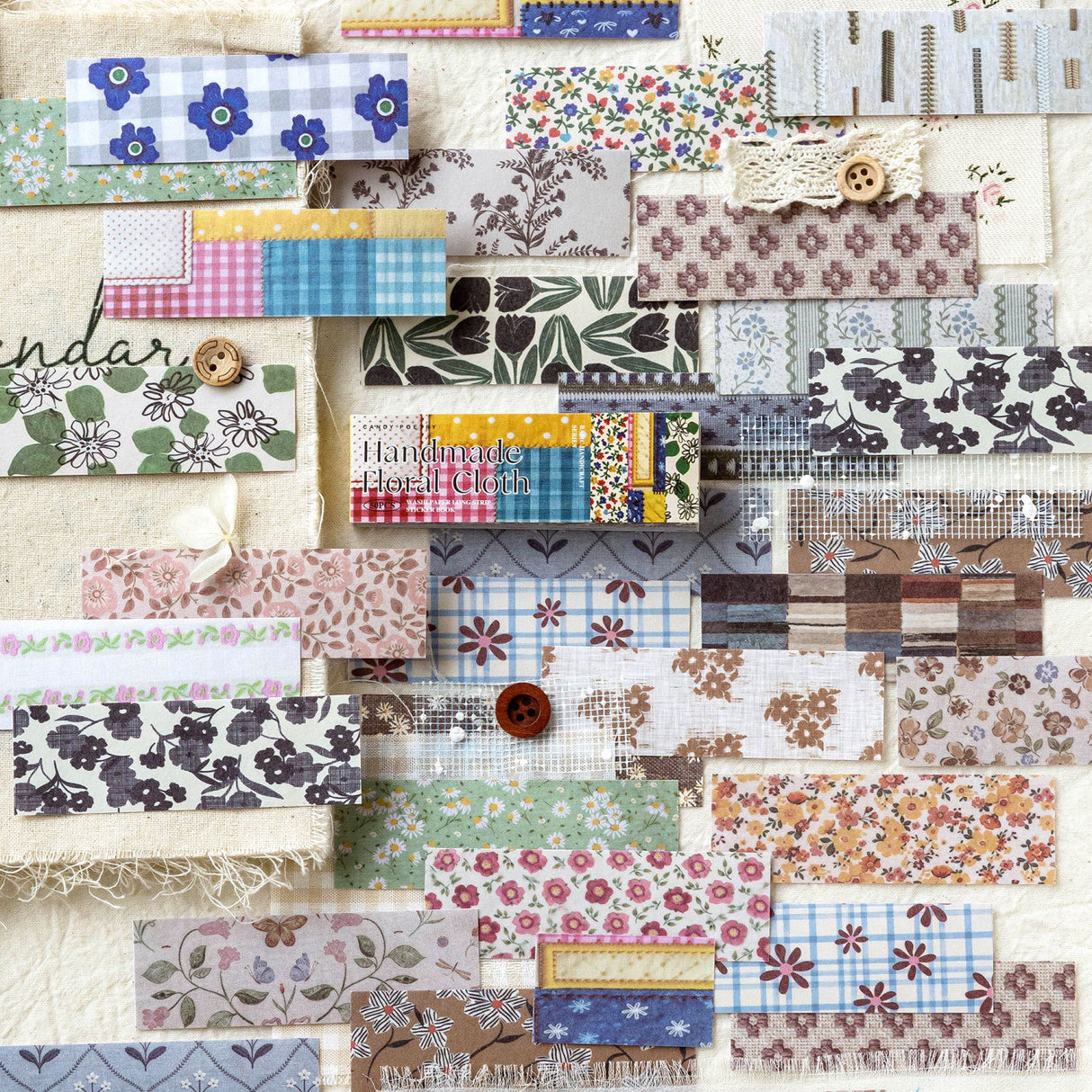 50pcs floral dot washi-sticker book(TZB26052609)