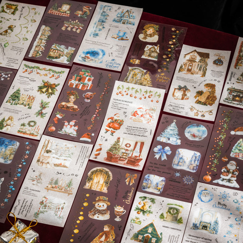 18sheets Christmas pre-cut sticker book (TZB25072003)