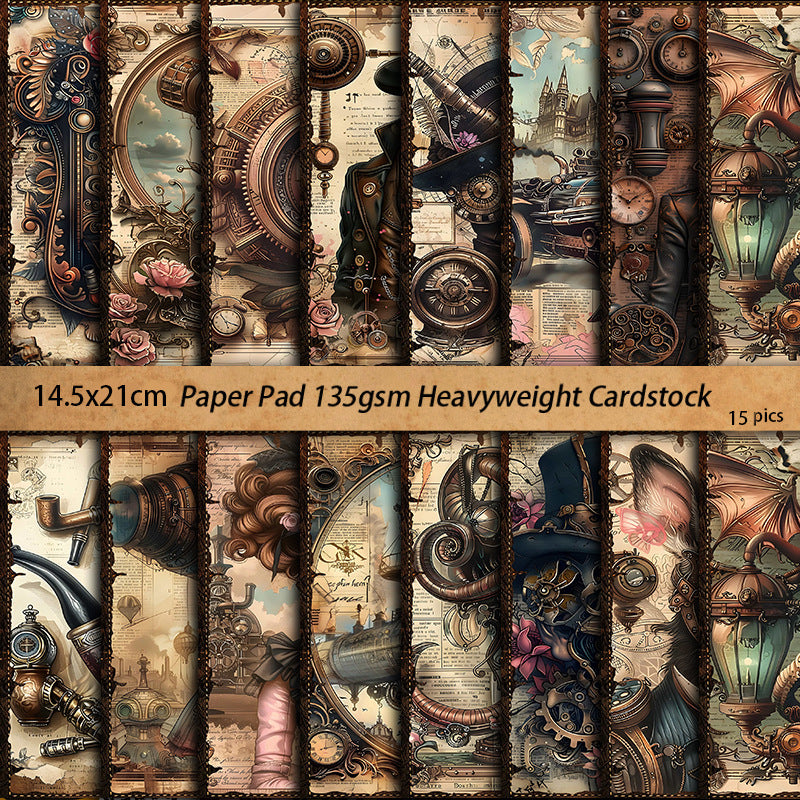 15pcs steam punk paper pack (P26071402)