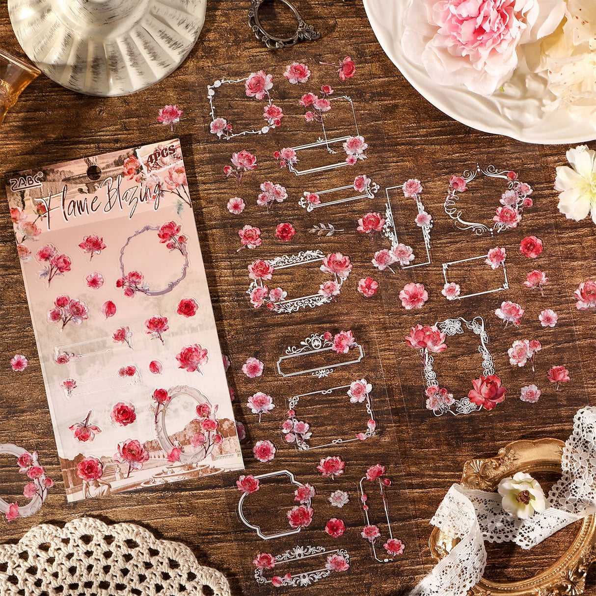 4sheets flora frame sticker pack(S26050709)