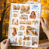 20sheets fall view PET+washi sticker book (TZB25101606)