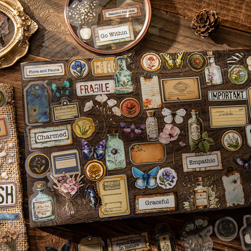 50pcs vintage sticker pack (S25090406)