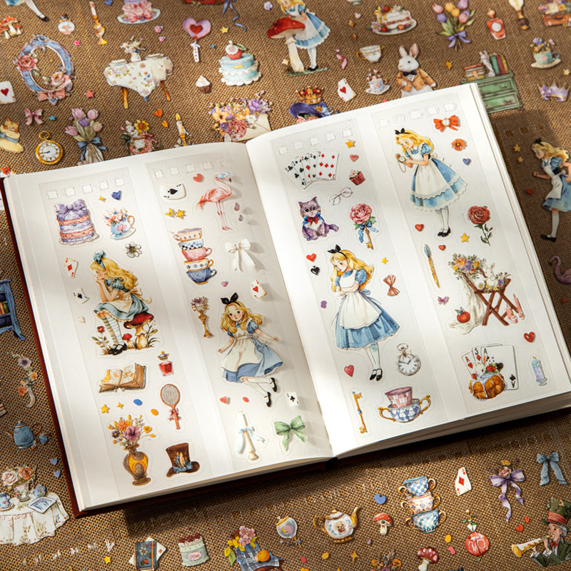 Alice 50 sheets pre-cut PET sticker book (TZB26040706)